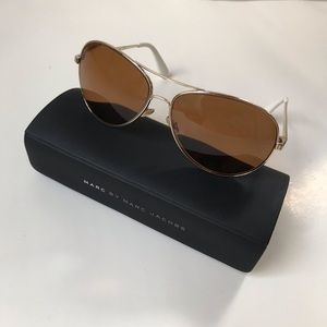 Marc by Marc Jacobs aviator gold white sunglasses
